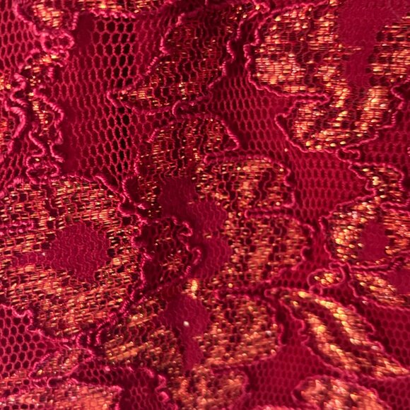 Scott McClintock Little Red Sparkle Lace Sleeveless Mini Dress - Picture 4 of 7